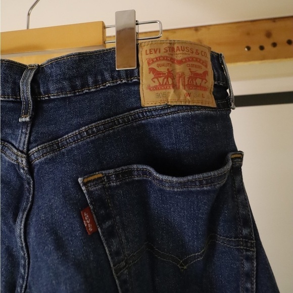 LEVIS 505 straight relaxed fit jeans pants 34x30 - Picture 3 of 5